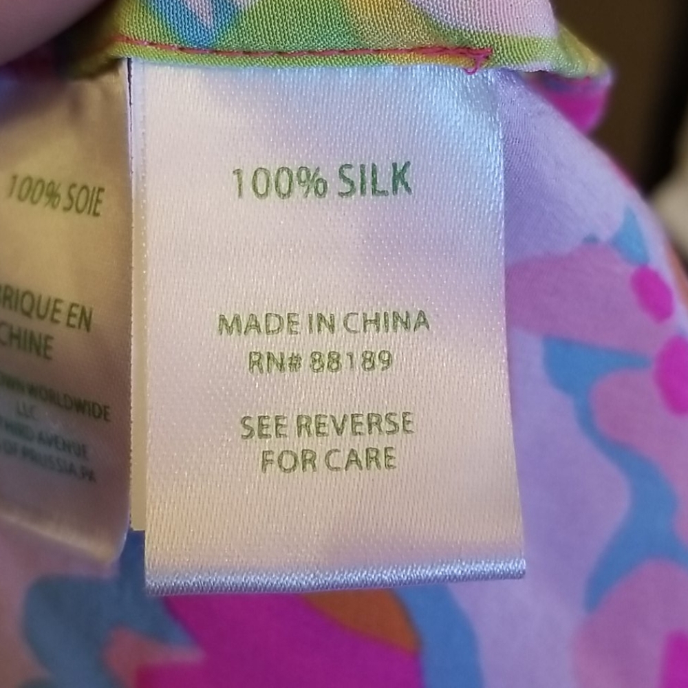 LILLY PULITZER tropical silk shirt - Picture 6 of 6